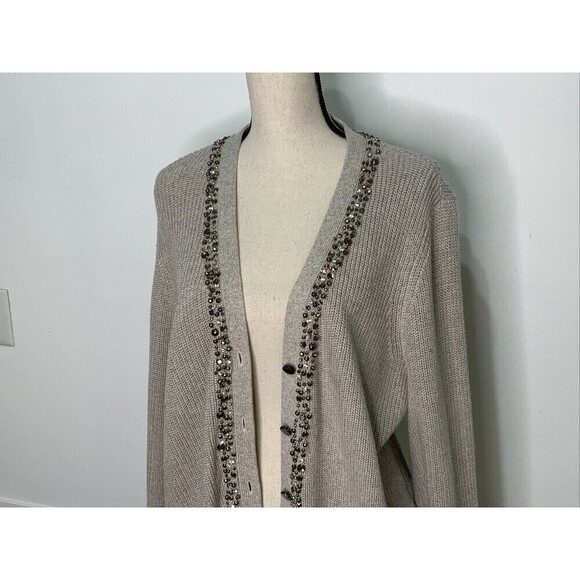 Chico's Beaded Cardigan Sweater - Picture 2 of 5